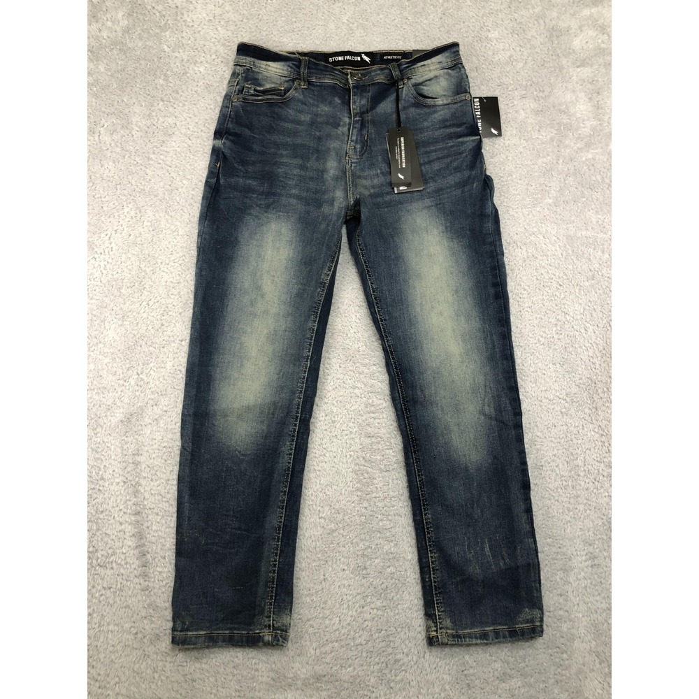 Stone Falcon Jeans Mens 30x28 (Tag 32x30) Blue NWT Athletic Fit